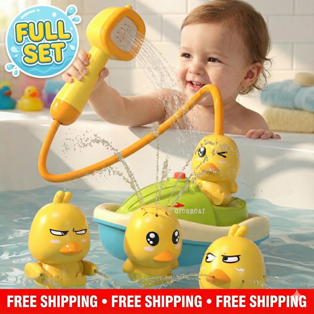 Duck Fountain Bath Toy With Shower Head