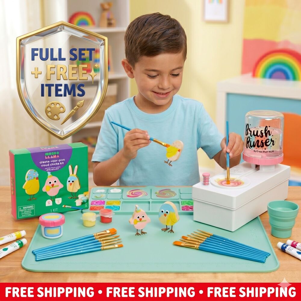 Amazing Painting Station - With Brush Rinser & 20 Pcs Brush Set