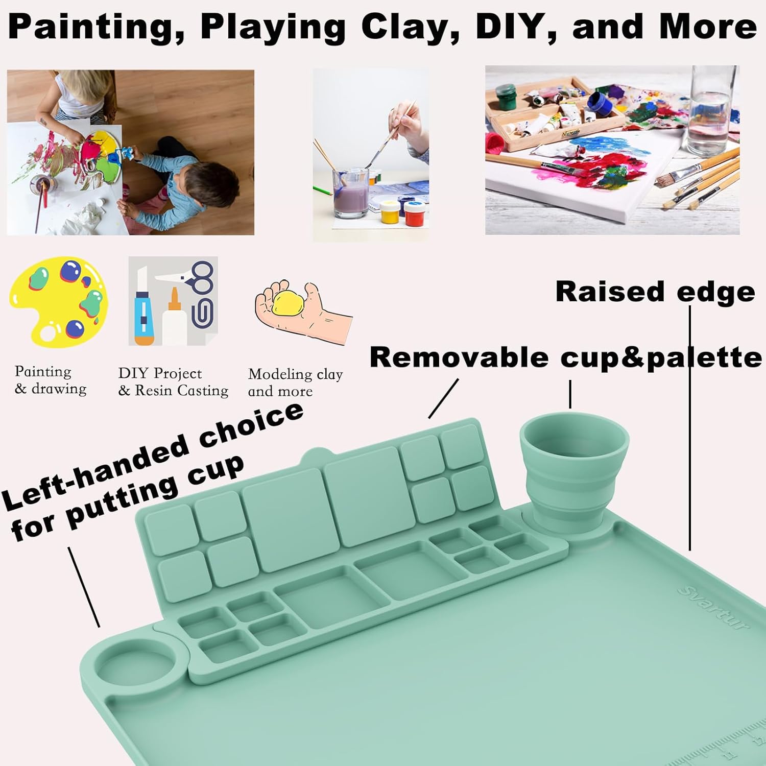 Amazing Painting Station - With Brush Rinser & 20 Pcs Brush Set