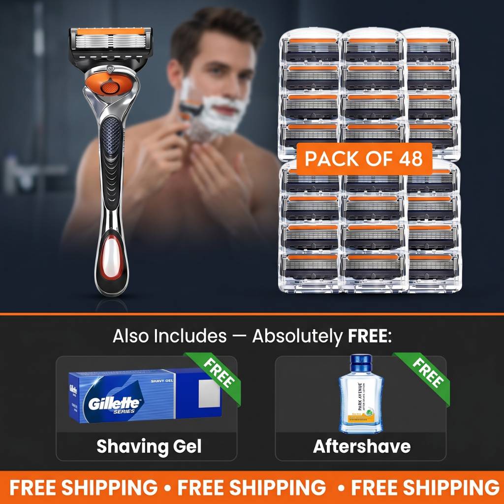 PrecisionRazor - 48 Blade Shaving Razor | No Cuts Guaranteed
